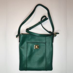 Ralph Lauren Green Leather Crossbody Bag